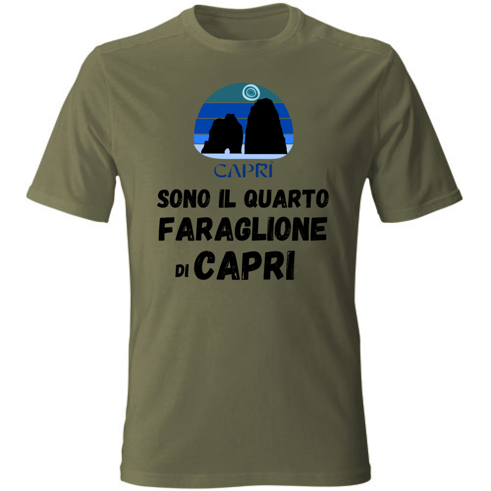 T-Shirt Bambino SONO IL QUARTO FARAGLIONE DI CAPRI SCRITTA NERA