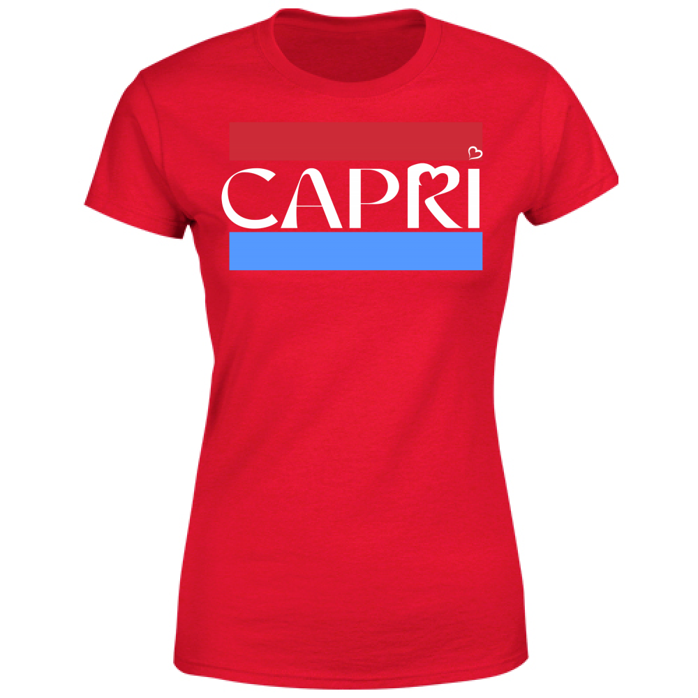 Women's T-Shirt CAPRI BAND RED BLUE WHITE