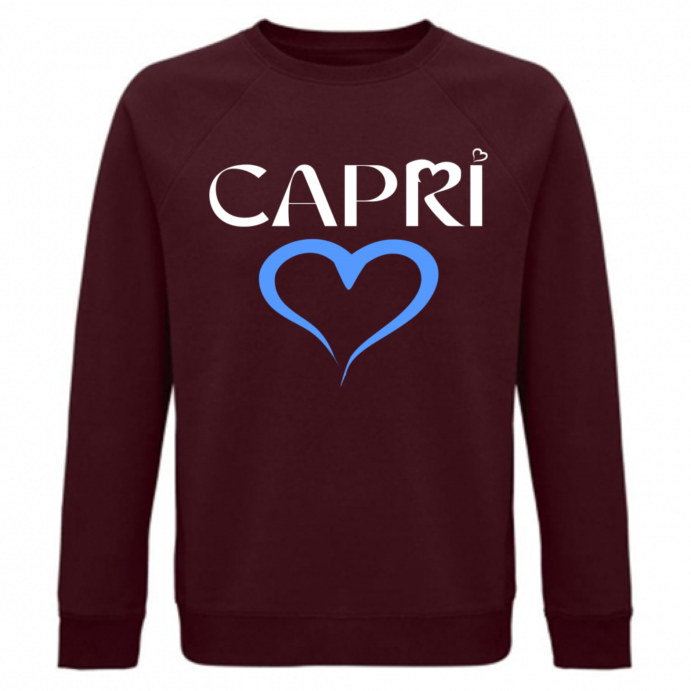 Unisex Organic Sweatshirt CAPRI HEART BLUE