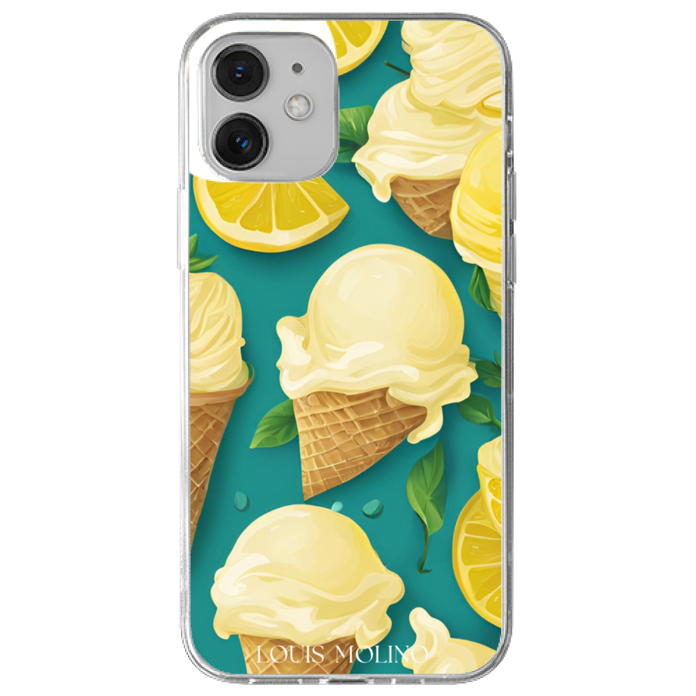 Rubber Cover iPhone 12 ICE CREAM LEMON CAPRI