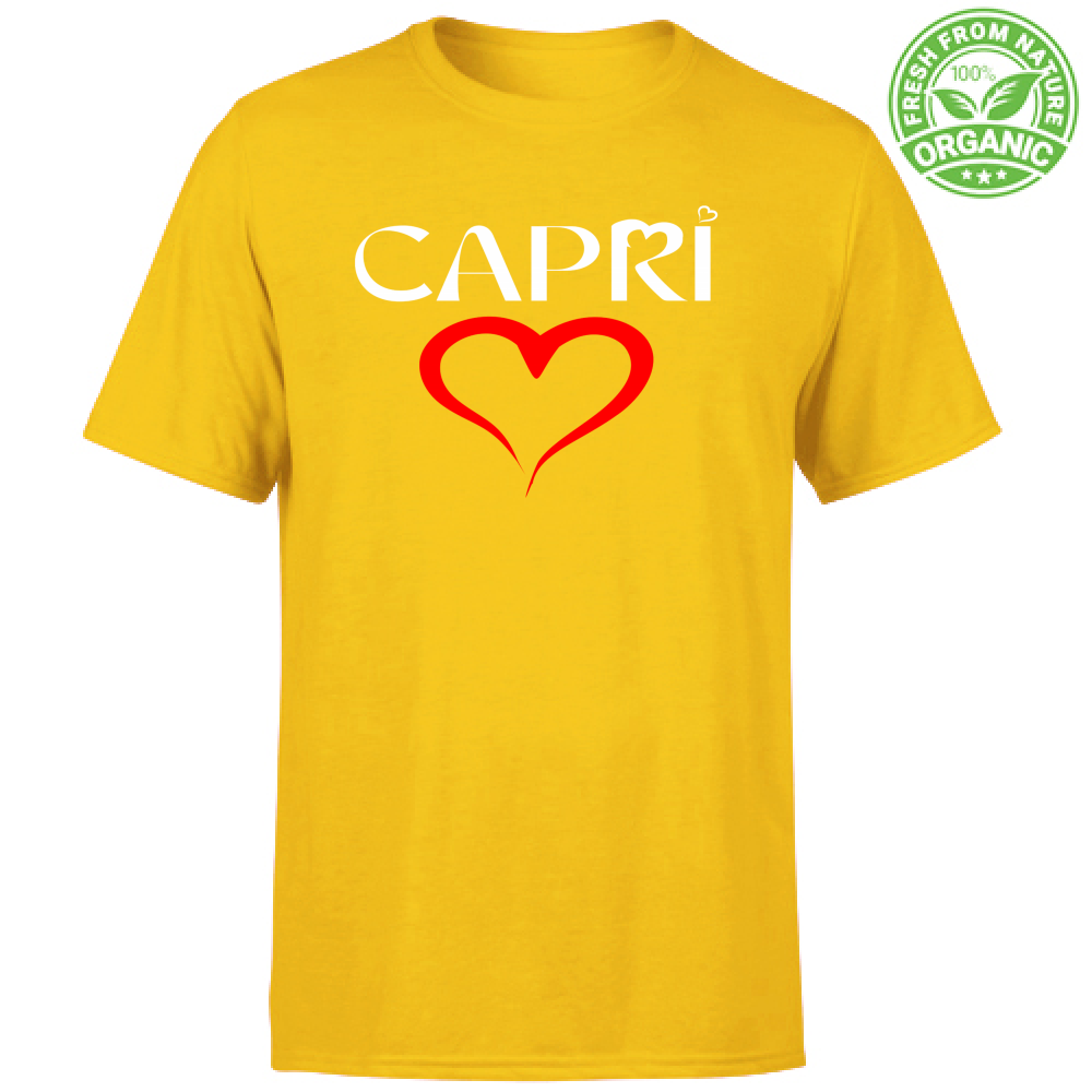 T-Shirt Unisex Organic HEART CAPRI RED