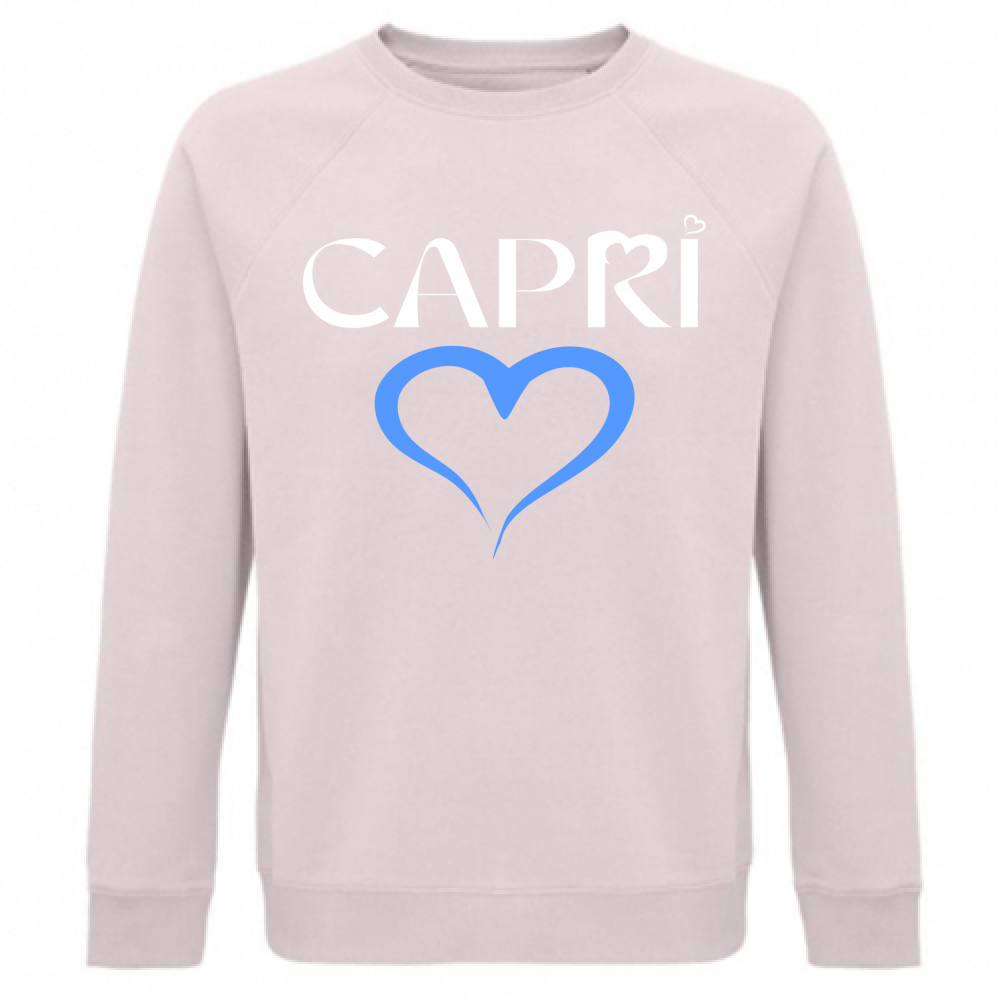 Unisex Organic Sweatshirt CAPRI HEART BLUE