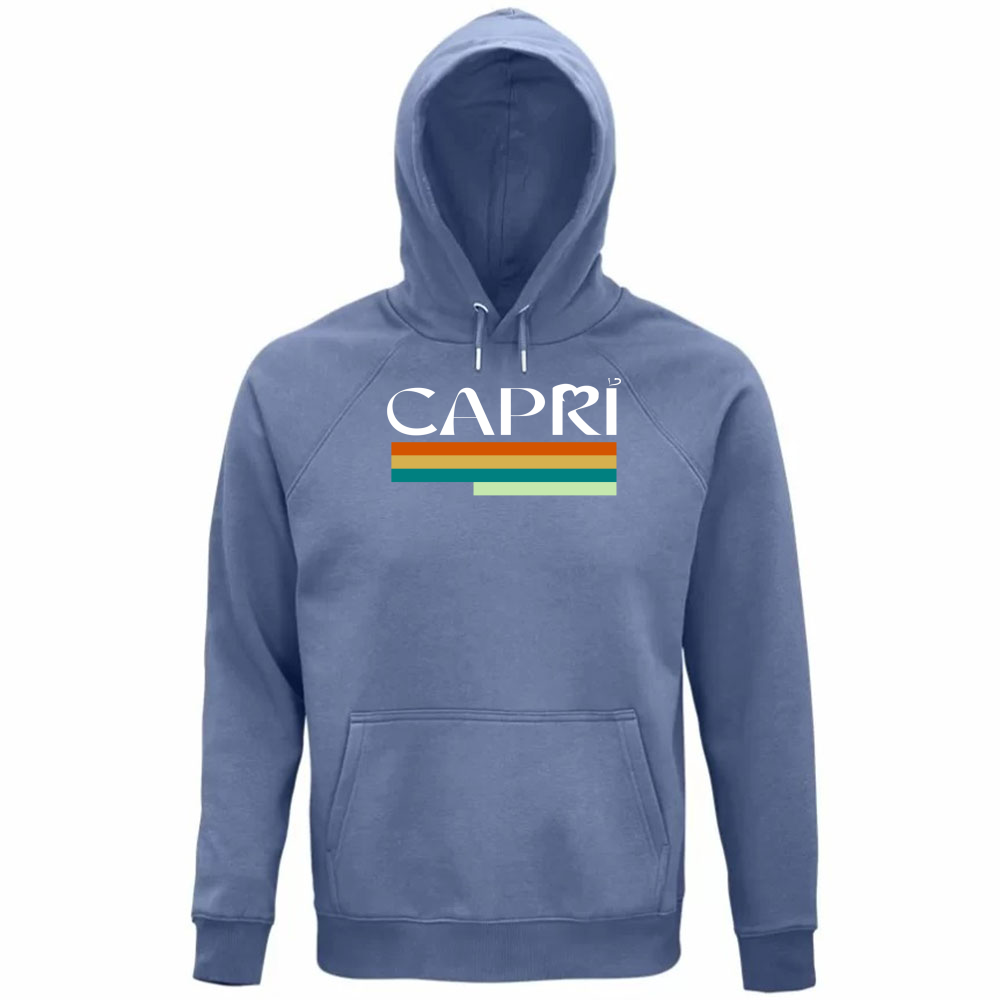 Unisex Organic Hoodie CAPRI TECHNICAL COLOR WHITE WRITING