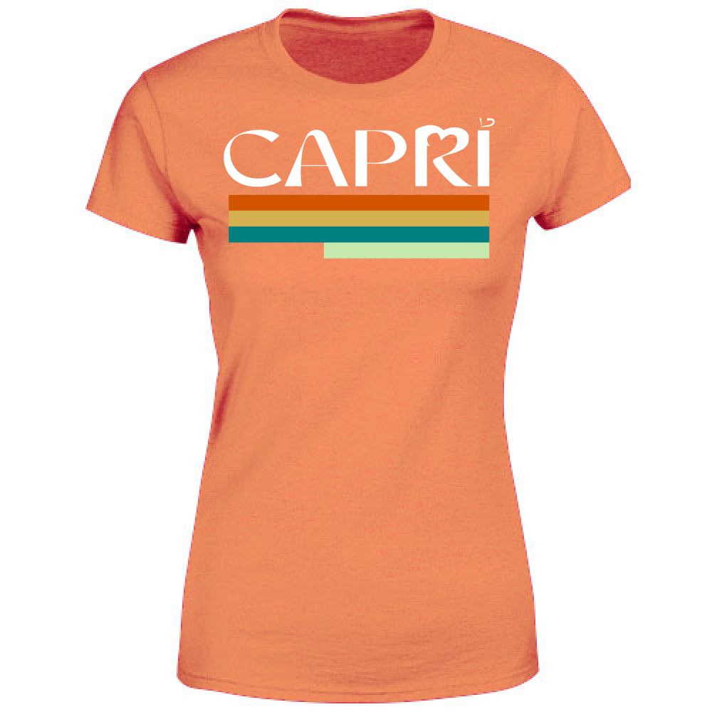 Women's T-Shirt CAPRI TECHNICOLOR WHITE WRITING