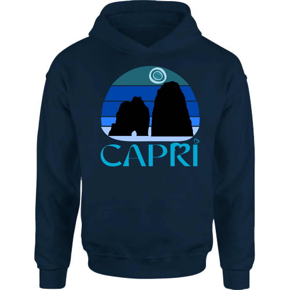 Felpa Bambino con Cappuccio CAPRI VINTAGE TRAMONTO AZZURRATO