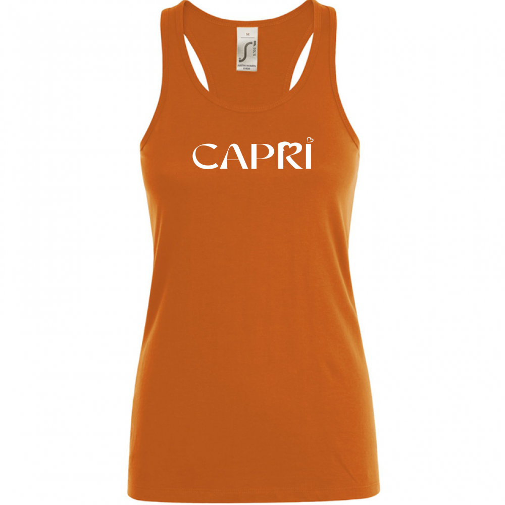 Canotta Donna CAPRI MINIMAL SCRITTA BIANCA