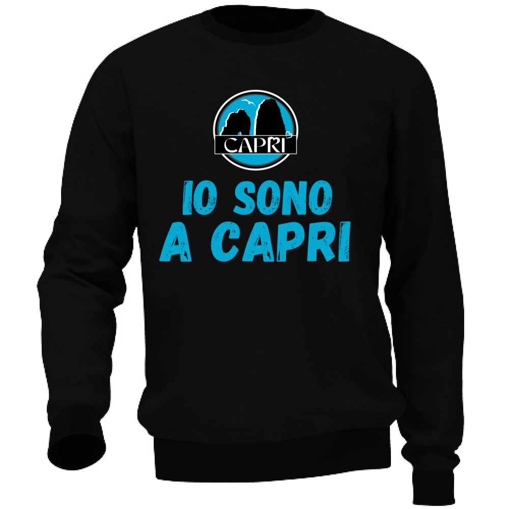 Felpa Unisex IO SONO A CAPRI SCRITTA AZZURRA