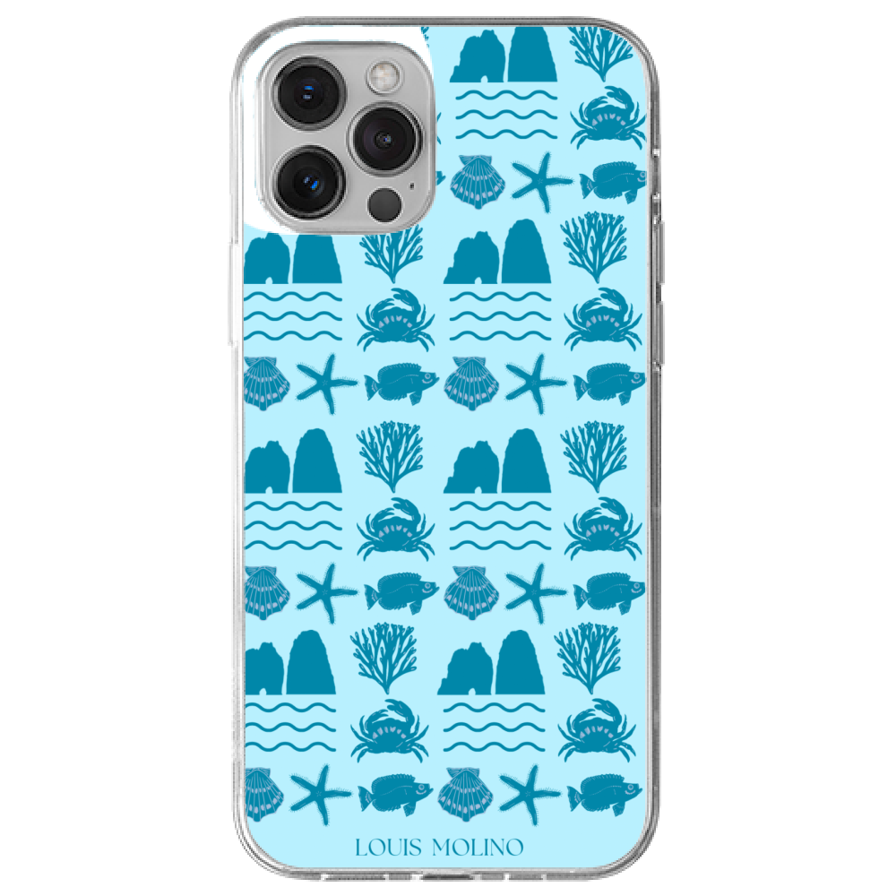 Rubber Cover iPhone 12 FARAGLIONI SEA SPECIES CAPRI
