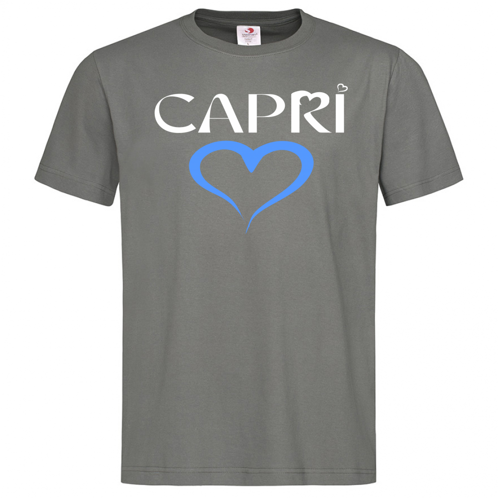 T-Shirt Men Premium CAPRI CUORE AZZURRO