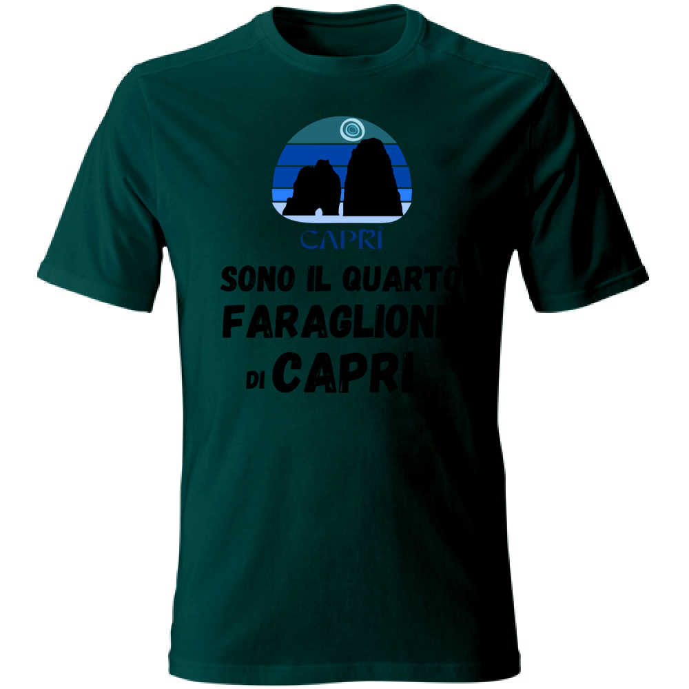 T-Shirt Bambino SONO IL QUARTO FARAGLIONE DI CAPRI SCRITTA NERA