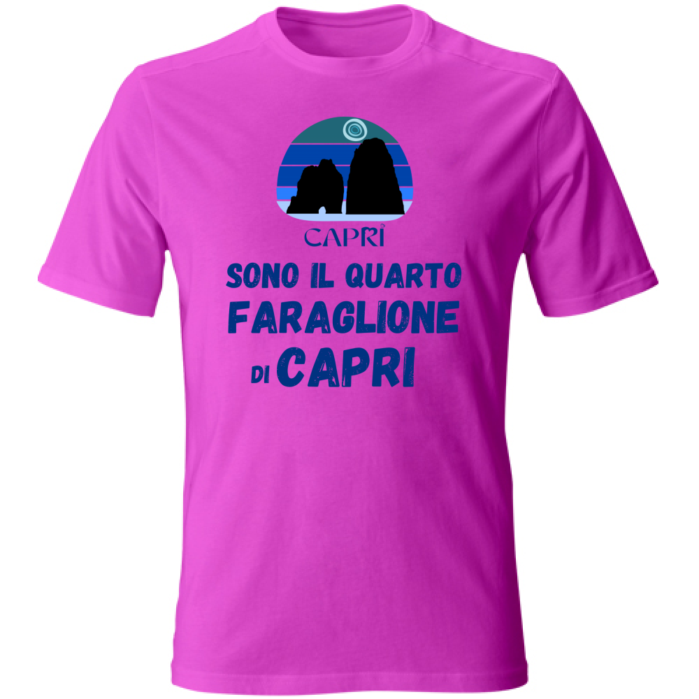 T-Shirt Bambino SONO IL QUARTO FARAGLIONE DI CAPRI SCRITTA BLUE