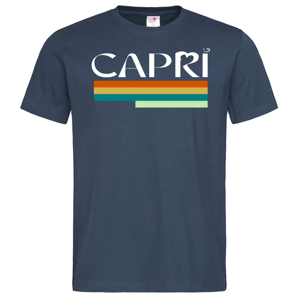 T-Shirt Men Premium CAPRI TECNICOLOR SCRITTA BIANCA