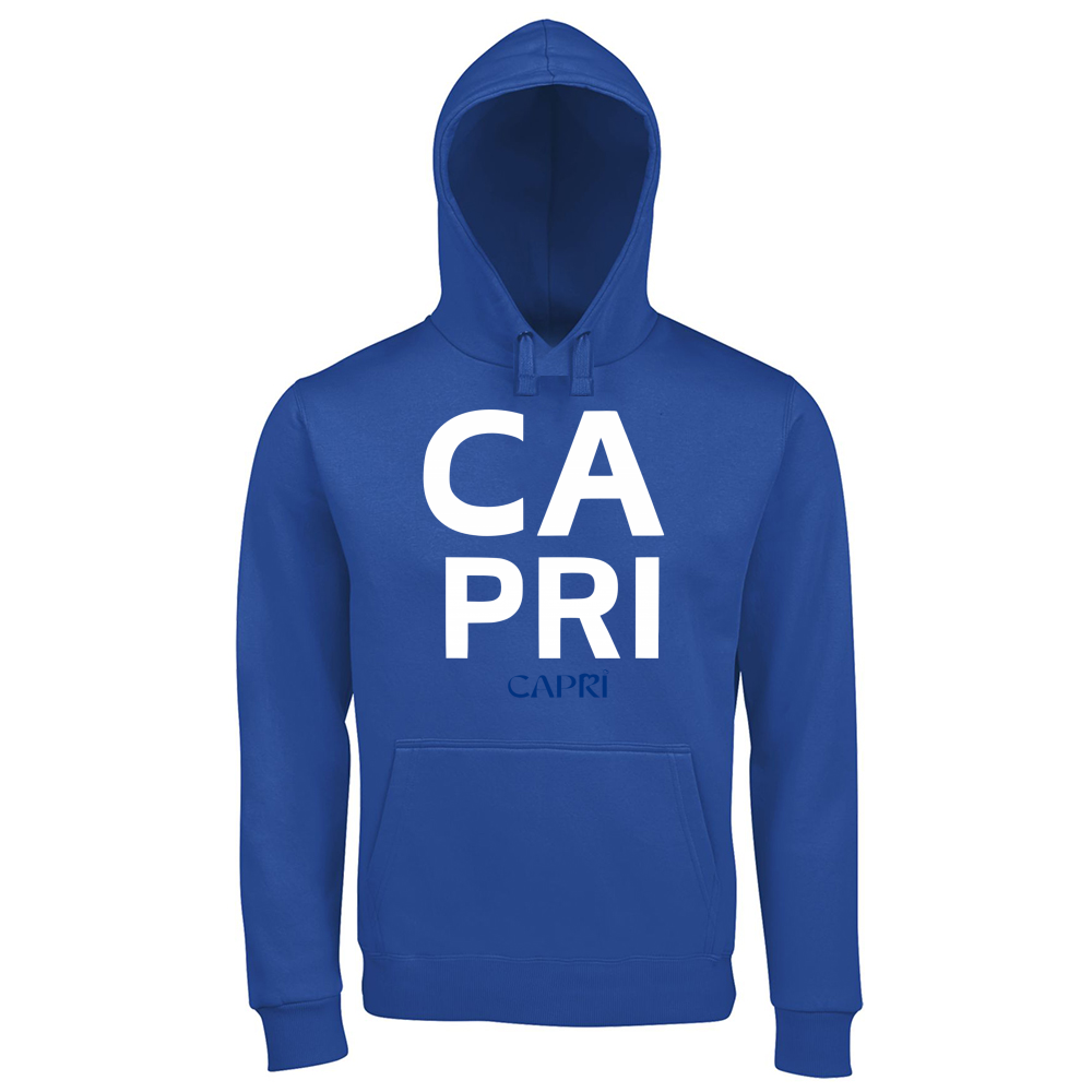 Hoodie Premium Men CAPRI DESIGN SCRITTA BIANCA