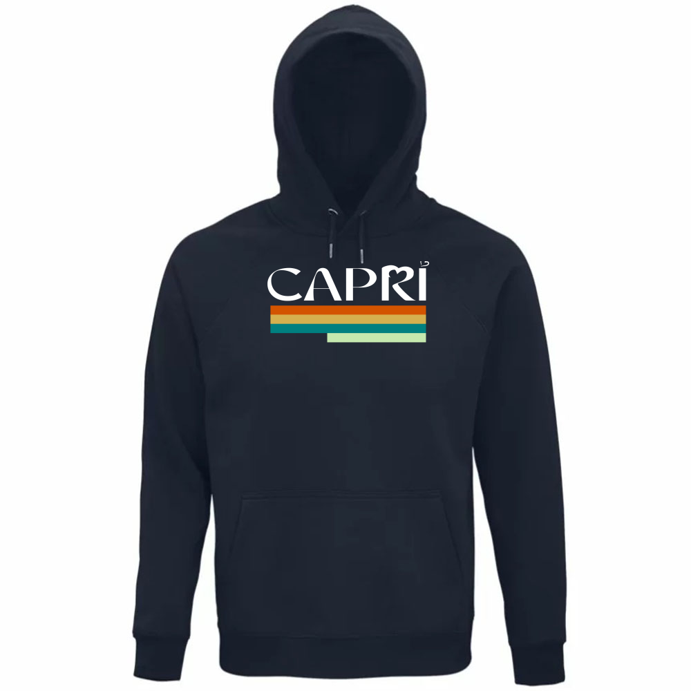 Unisex Organic Hoodie CAPRI TECHNICAL COLOR WHITE WRITING