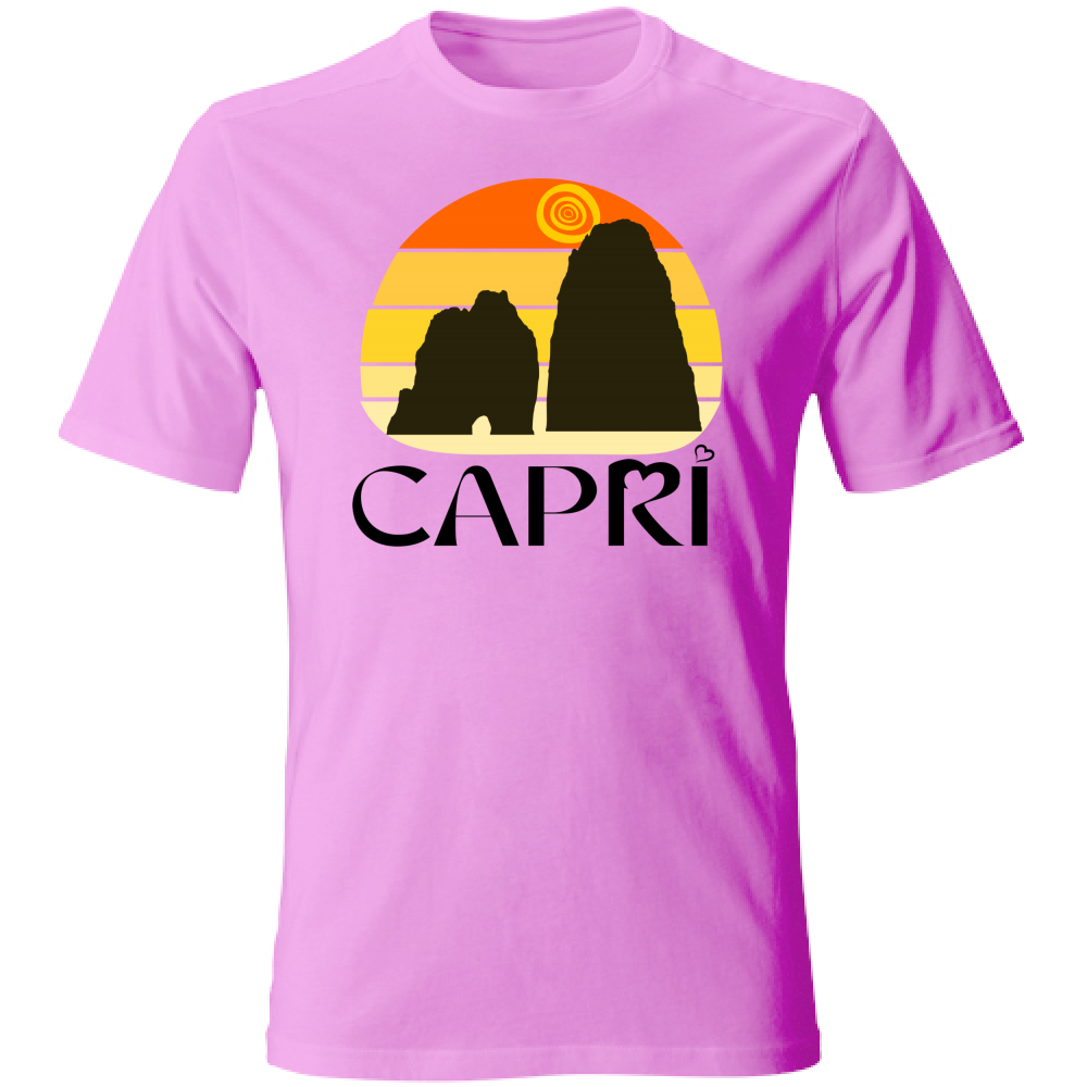 T-Shirt Kids CAPRI SUNSET VINTAGE BLACK WRITING