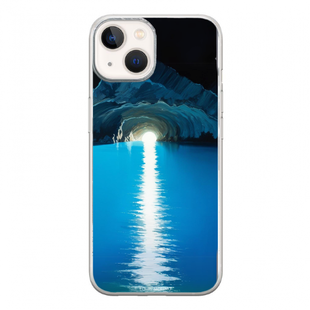 Cover Gomma iPhone 15 Plus GROTTA AZZURRA PAINT