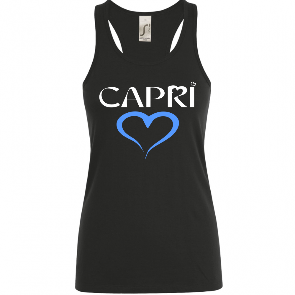Women's Tank Top CAPRI HEART BLUE