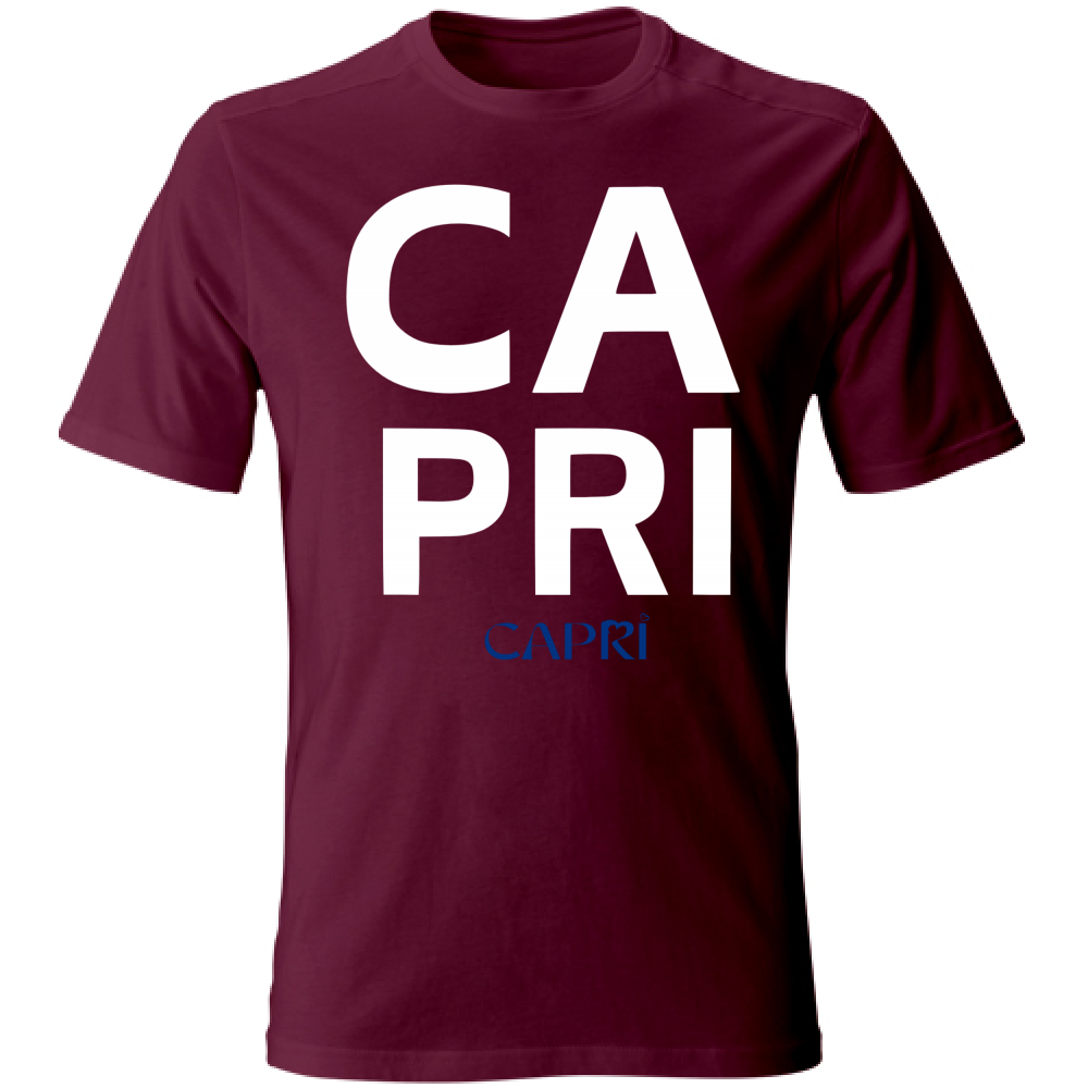 T-Shirt Unisex CAPRI DESIGN SCRITTA BIANCA