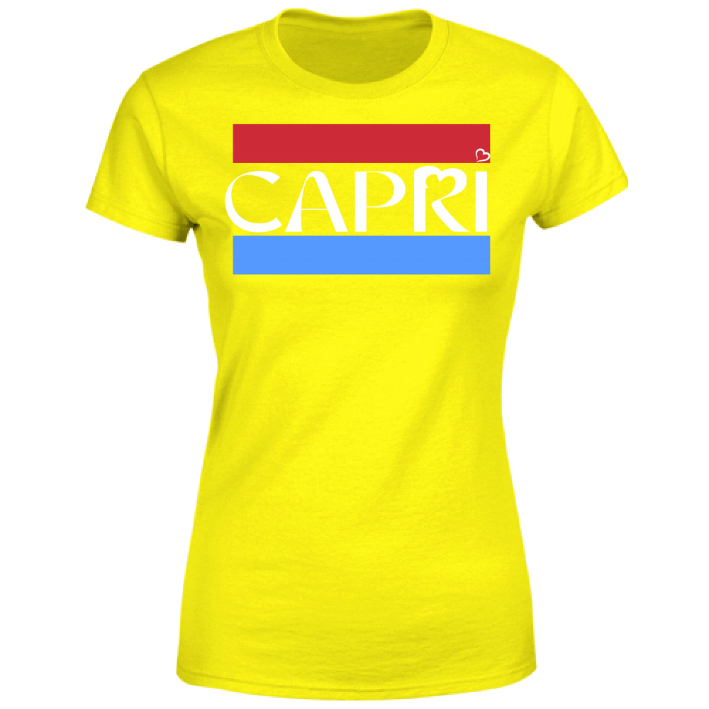 Women's T-Shirt CAPRI BAND RED BLUE WHITE