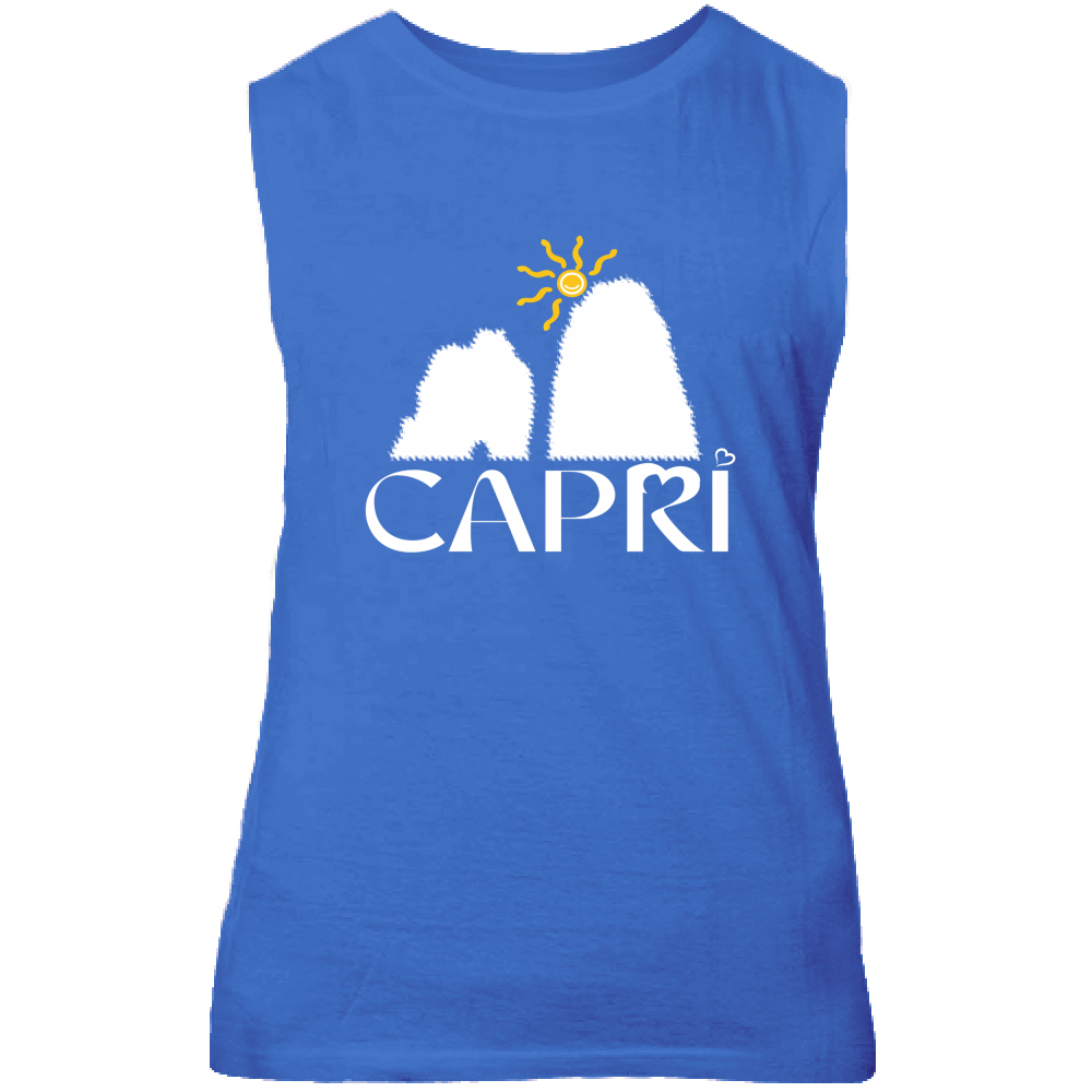 Canotta Unisex CAPRI HAPPY FARAGLIONI WHITE