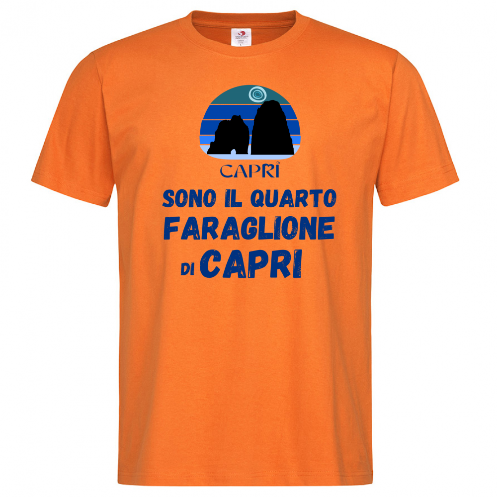 T-Shirt Men Premium SONO IL QUARTO FARAGLIONE DI CAPRI SCRITTA BLUE