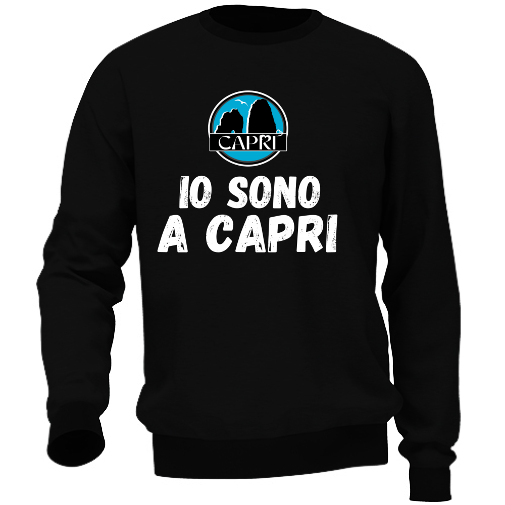 Unisex Sweatshirt I AM IN CAPRI WHITE WRITING