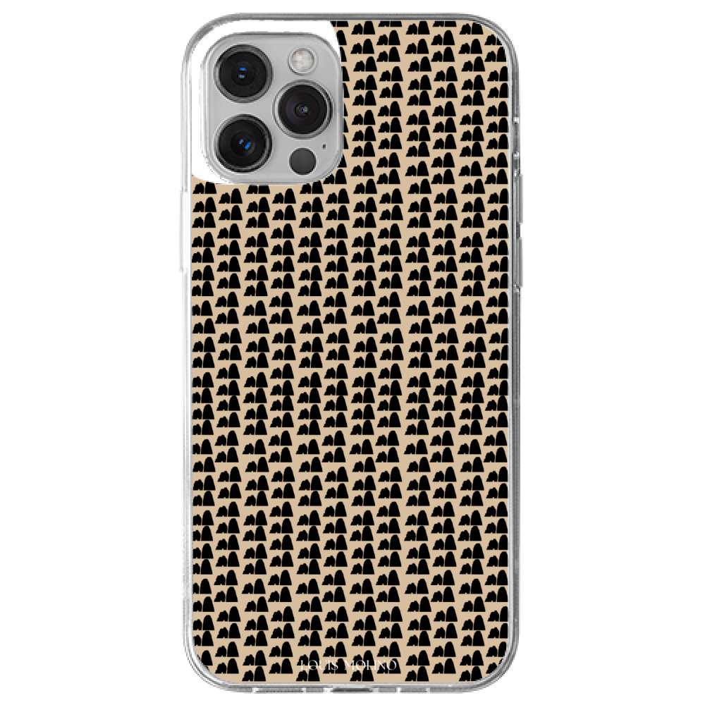 Rubber Cover iPhone 13 FARAGLIONI IN CREAM SMALL AND BLACK