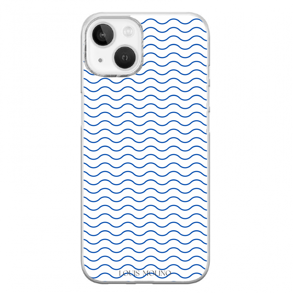 Cover Gomma iPhone 14 Plus SMALL BLUE WAVES CAPRI