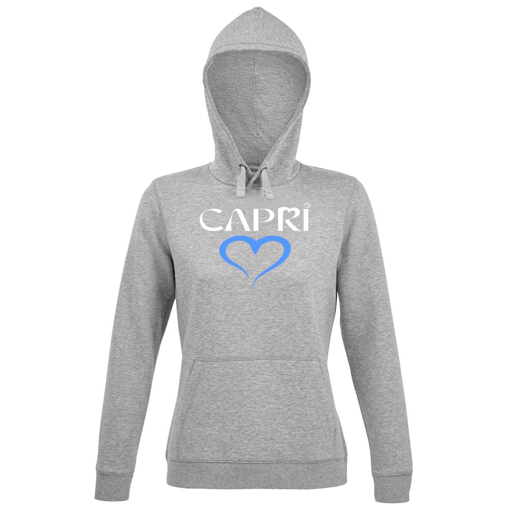 Premium Women Hoodie CAPRI BLUE HEART