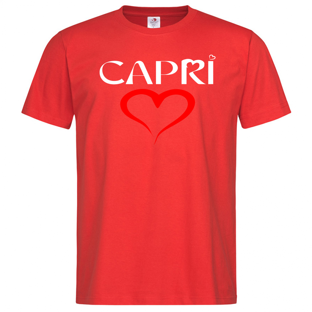T-Shirt Men Premium CUORE CAPRI ROSSO