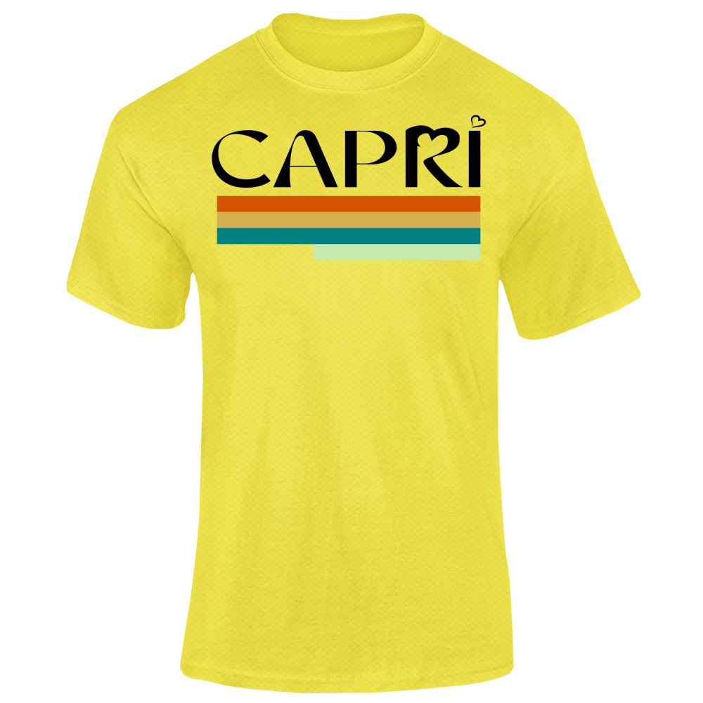 T-Shirt Unisex Dry Sport CAPRI TECNICOLOR SCRITTA NERA