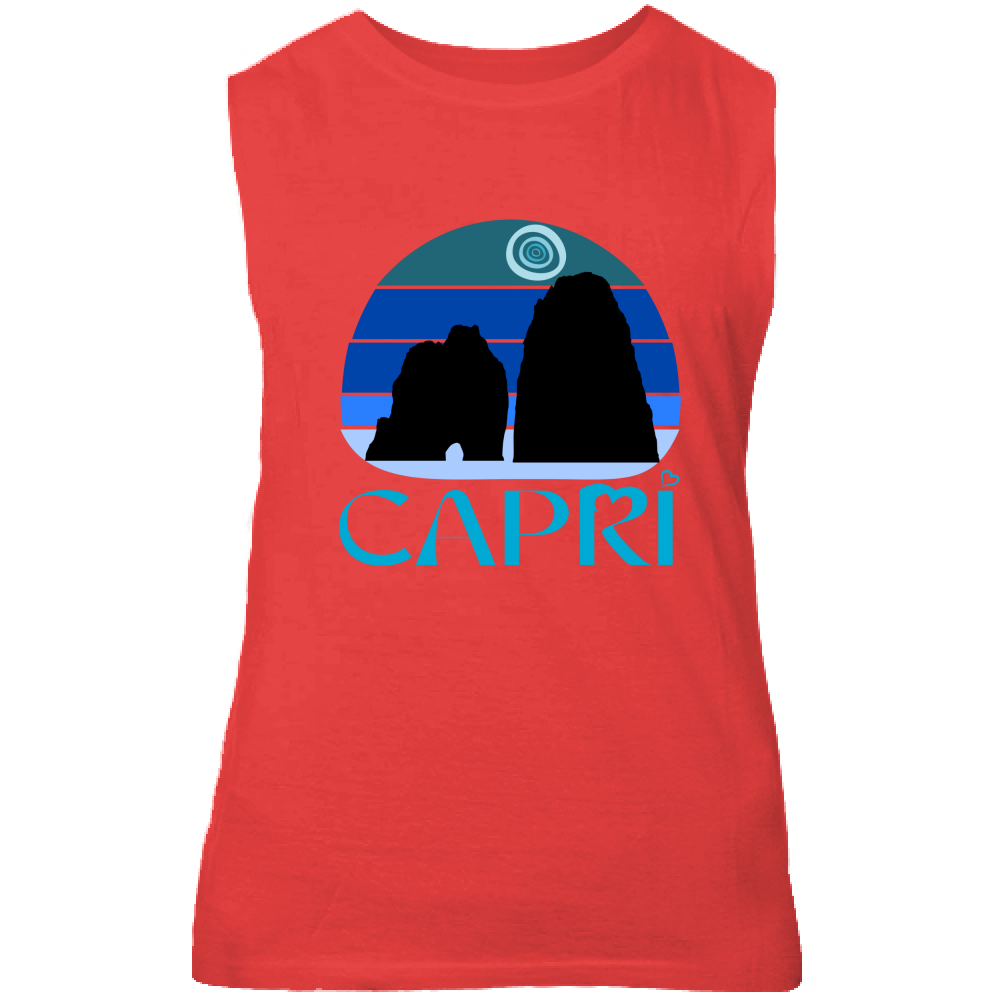 Canotta Unisex CAPRI VINTAGE TRAMONTO AZZURRATO