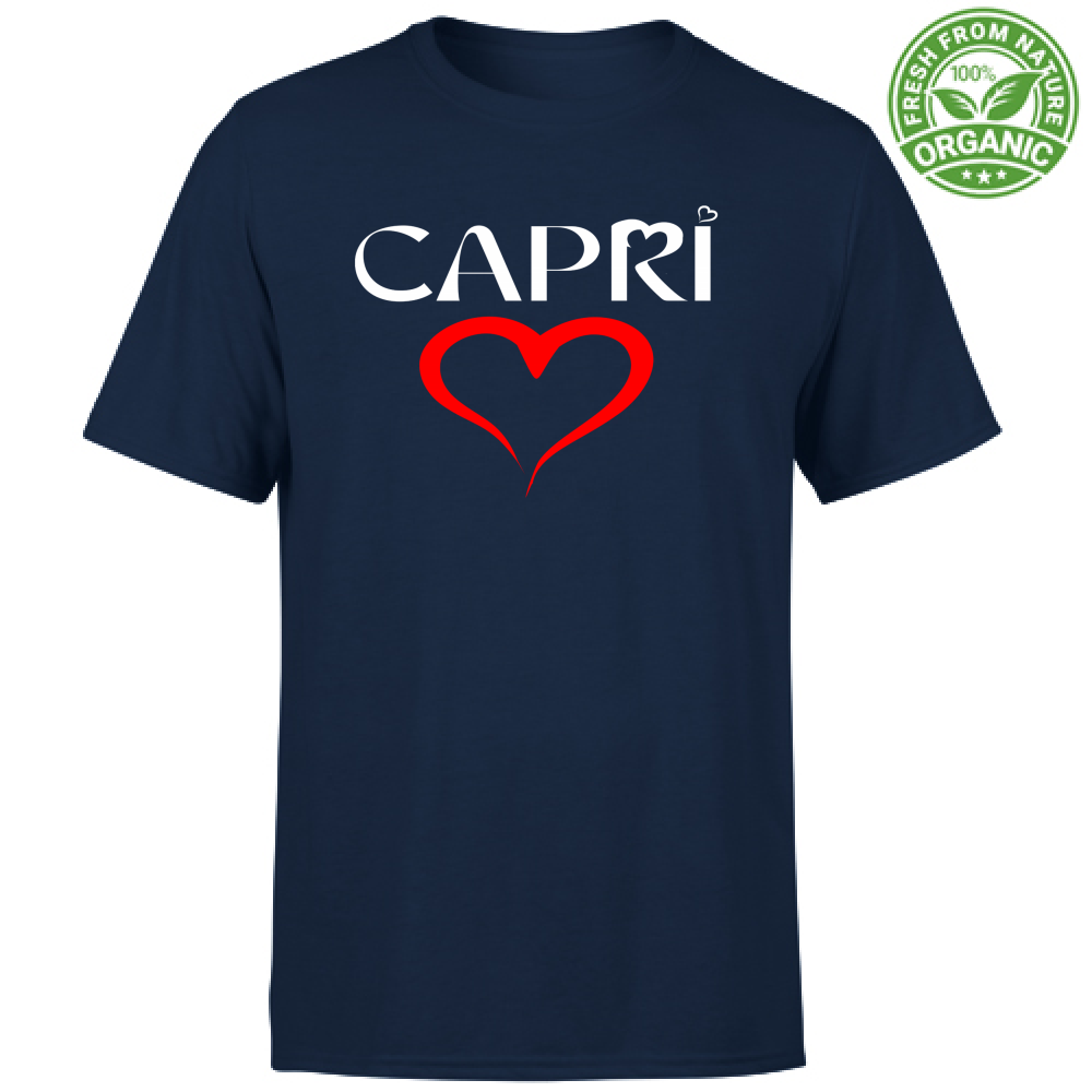 Organic T-Shirt Kids HEART CAPRI RED