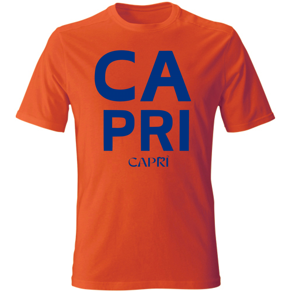T-Shirt Unisex CAPRI DESIGN SCRITTA BLUE
