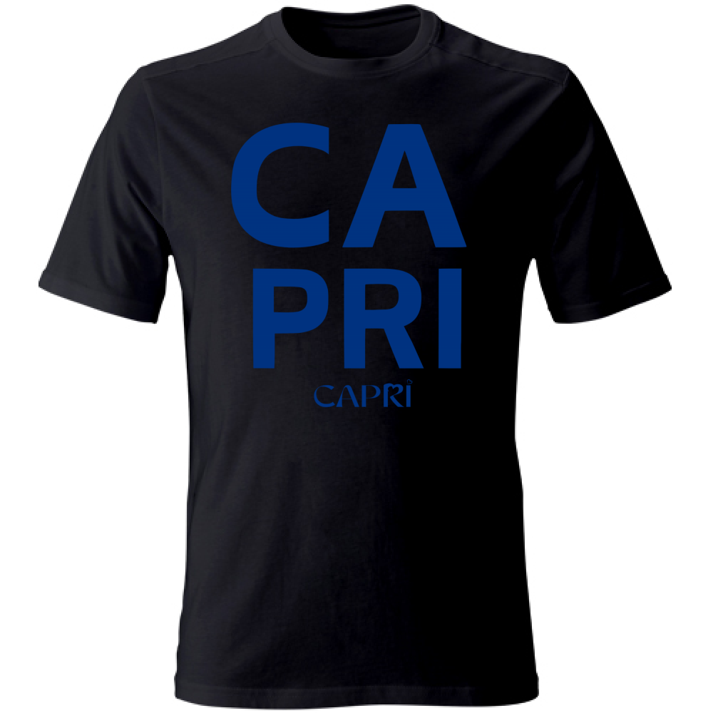 T-Shirt Unisex CAPRI DESIGN SCRITTA BLUE