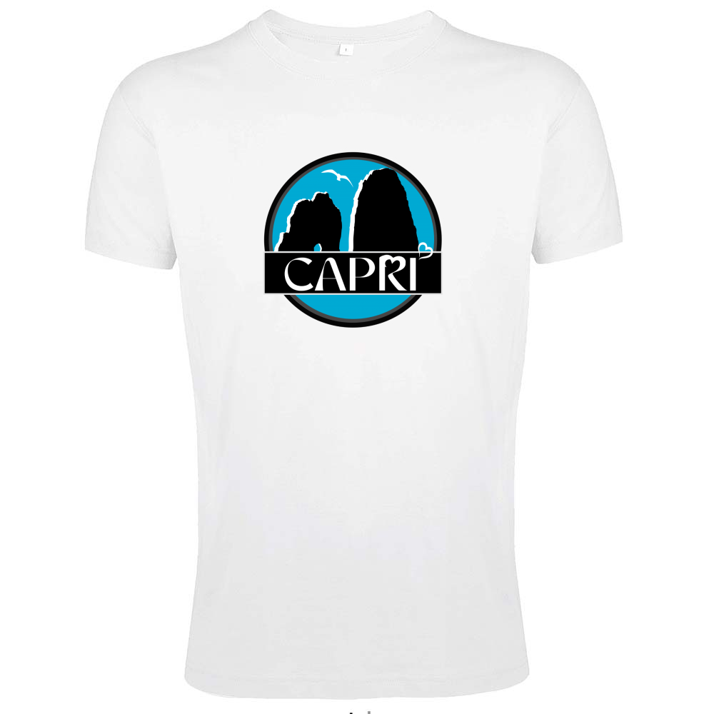 T-Shirt Men Fit CAPRI MAGIC CIRCLE WITH FARAGLIONI