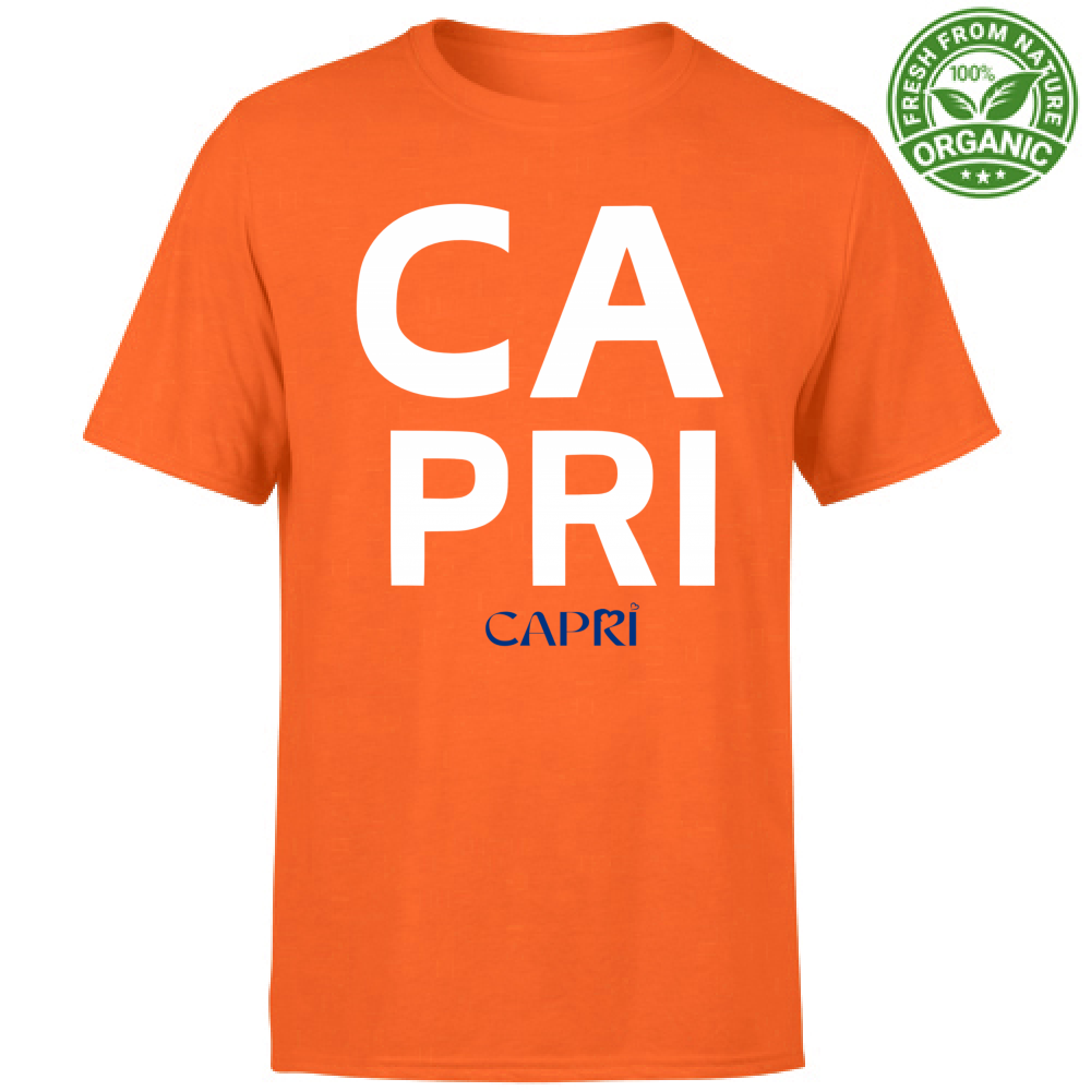 T-Shirt Bambino Organic CAPRI DESIGN SCRITTA BIANCA