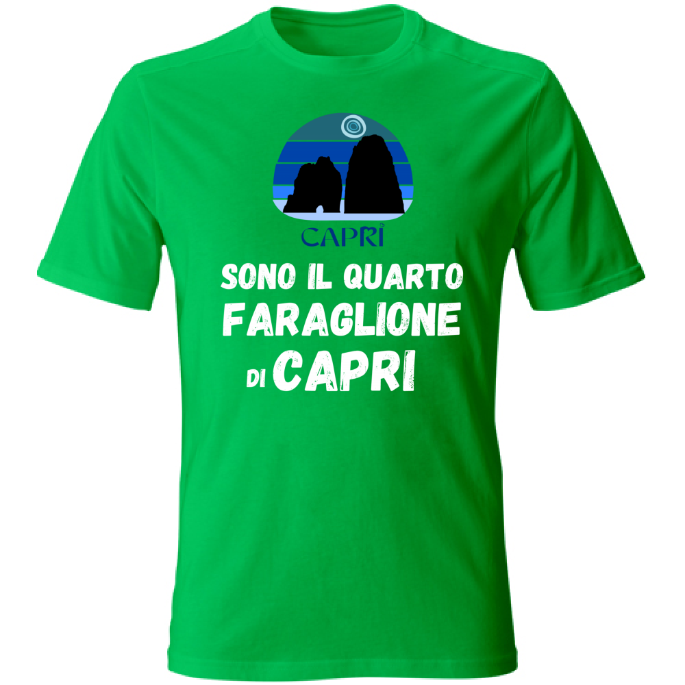 T-Shirt Unisex SONO IL QUARTO FARAGLIONE DI CAPRI SCRITTA BIANCA