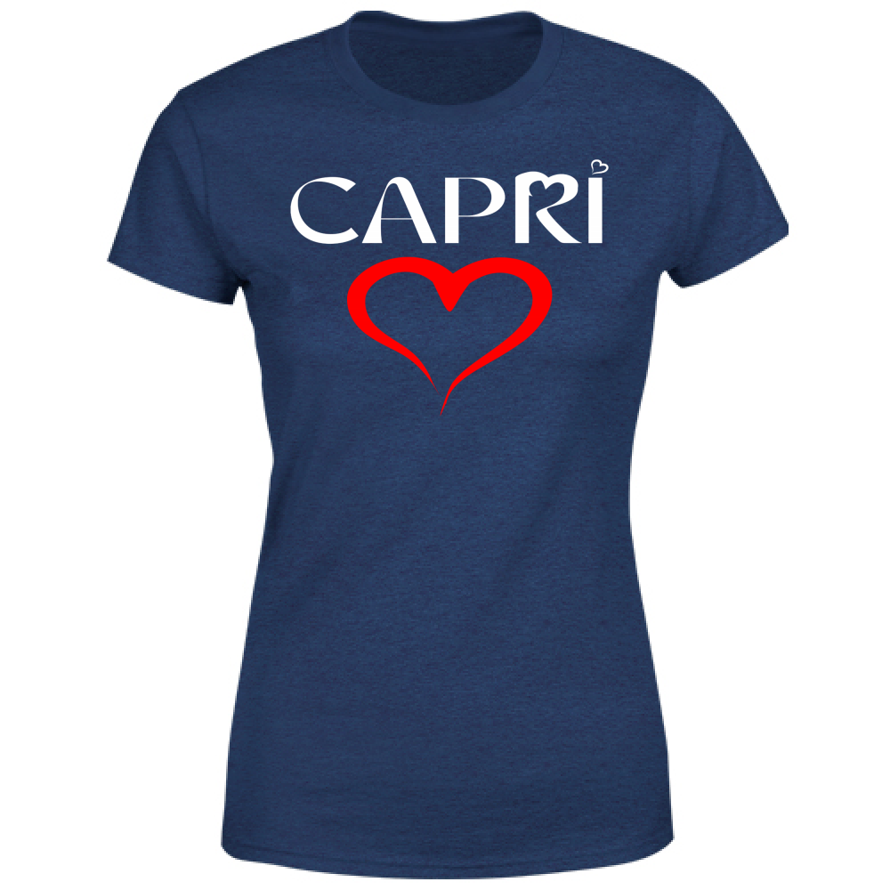 T-Shirt Donna CUORE CAPRI ROSSO