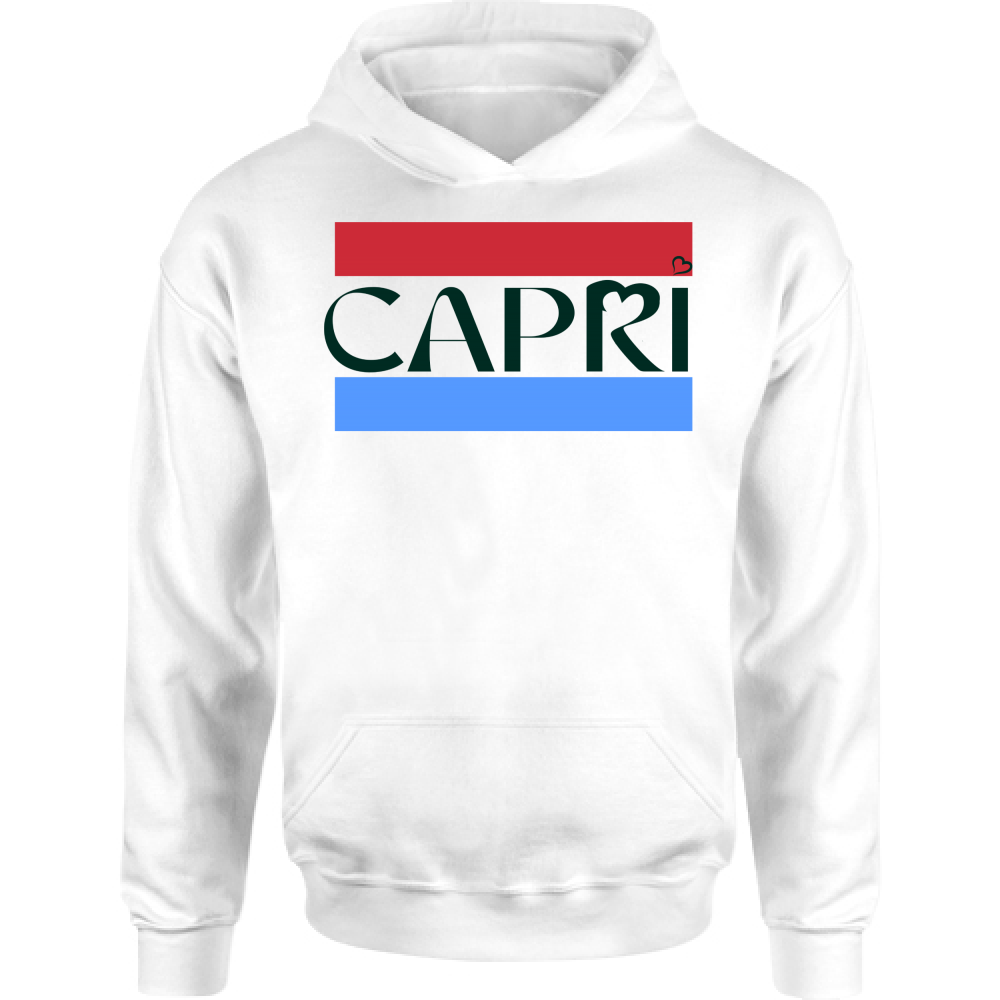 Children's Hoodie CAPRI RED BLUE BAND BLACK WRITING