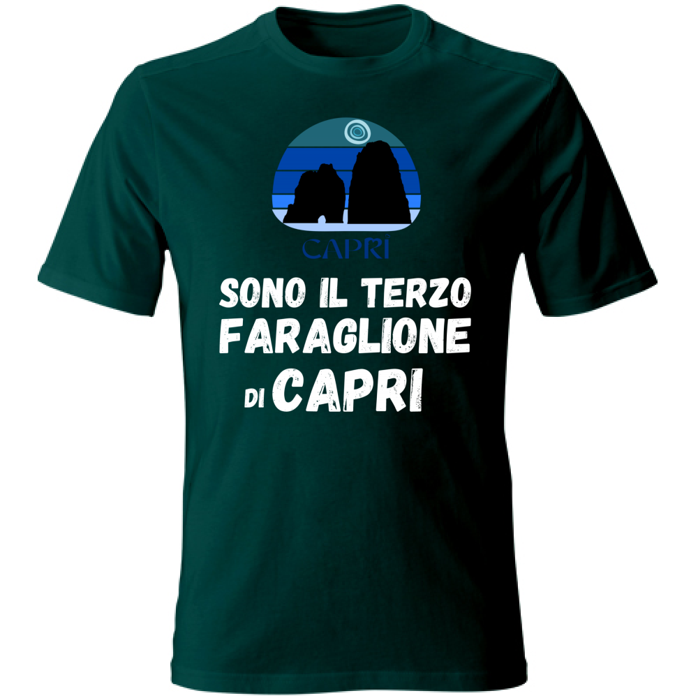 T-Shirt Kids I AM THE THIRD FARAGLIONE OF CAPRI WHITE WRITING