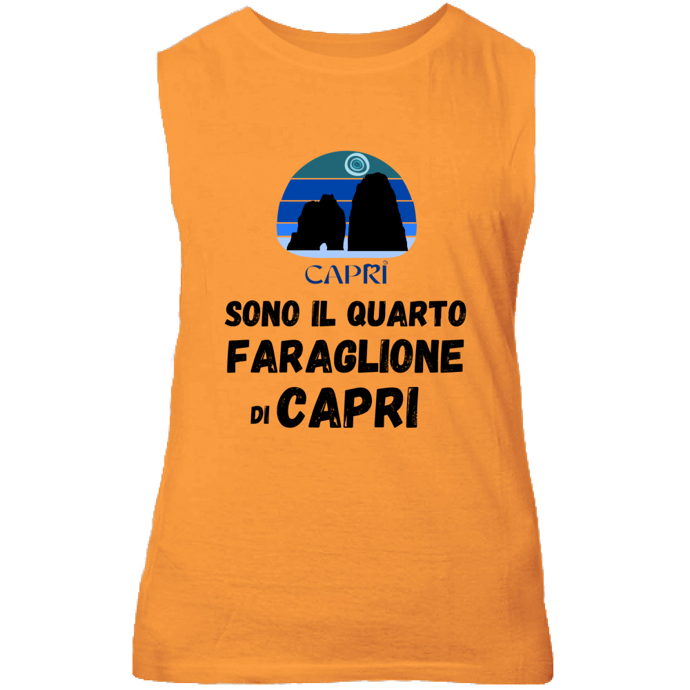 Canotta Unisex SONO IL QUARTO FARAGLIONE DI CAPRI SCRITTA NERA