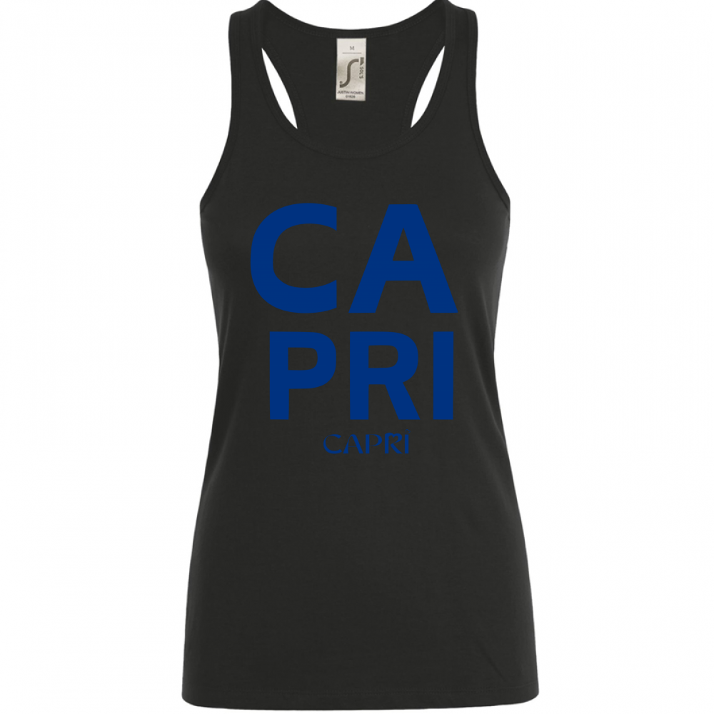 Canotta Donna CAPRI DESIGN SCRITTA BLUE