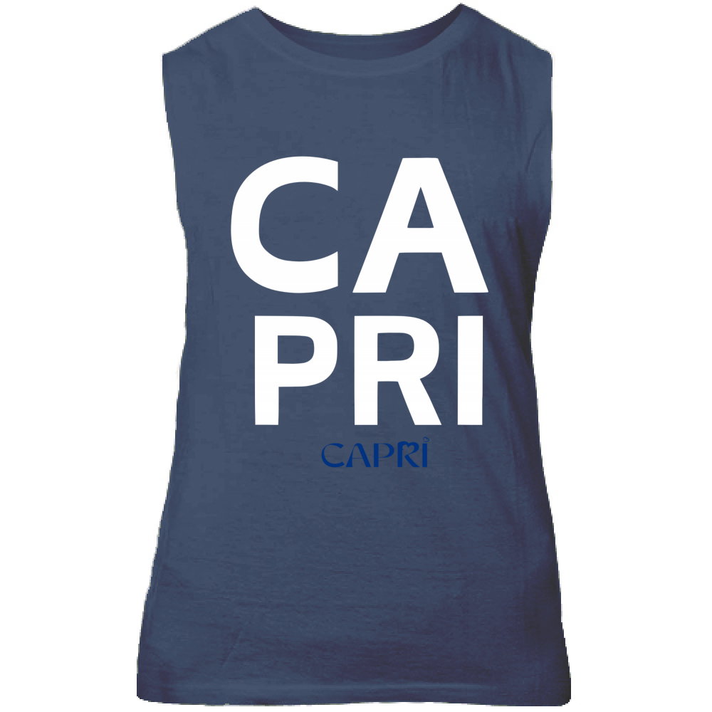 Canotta Unisex CAPRI DESIGN SCRITTA BIANCA