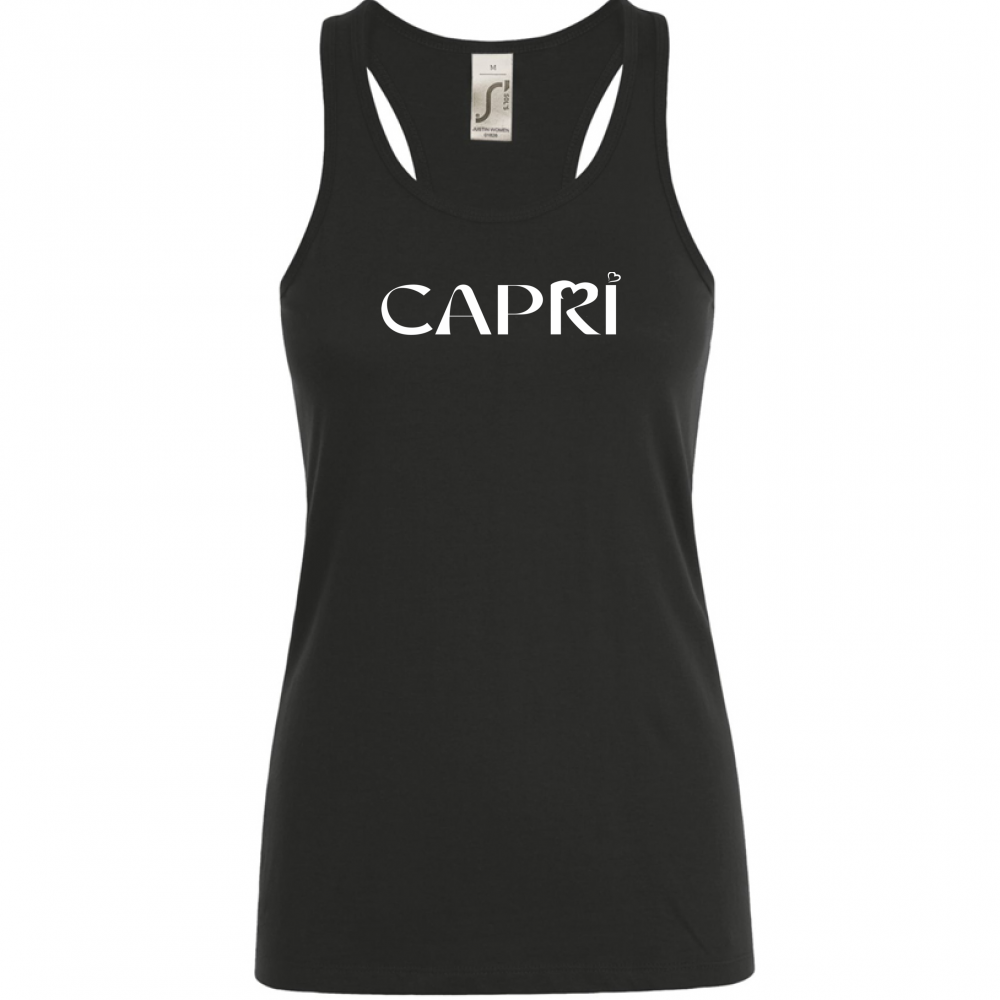 Canotta Donna CAPRI MINIMAL SCRITTA BIANCA