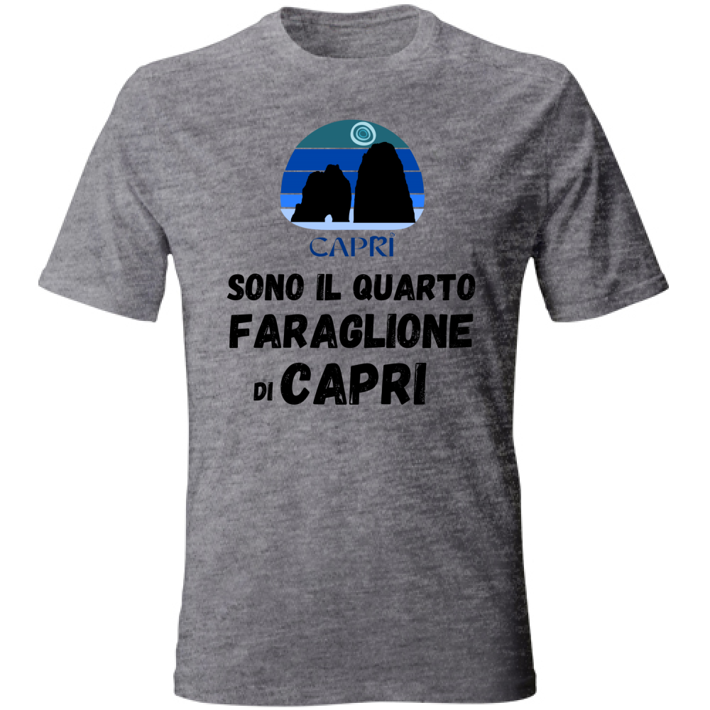T-Shirt Bambino SONO IL QUARTO FARAGLIONE DI CAPRI SCRITTA NERA