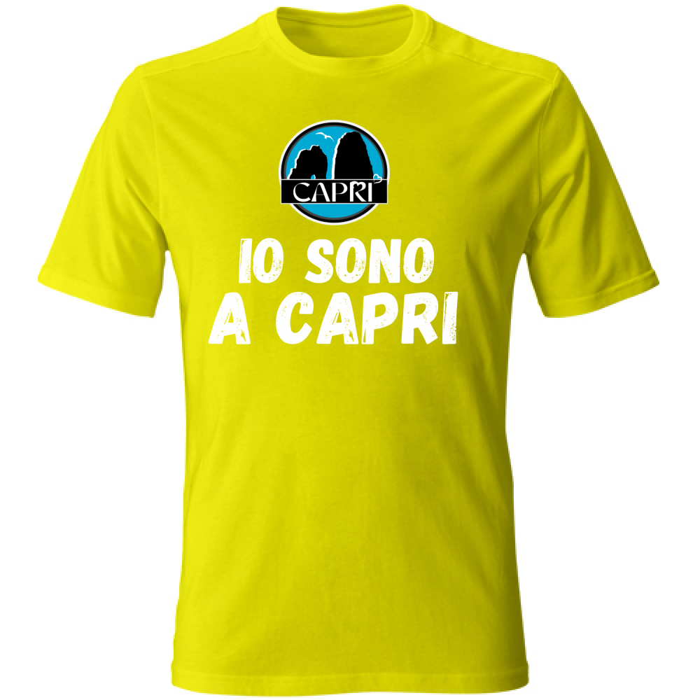 Unisex T-Shirt I AM IN CAPRI WHITE WRITING
