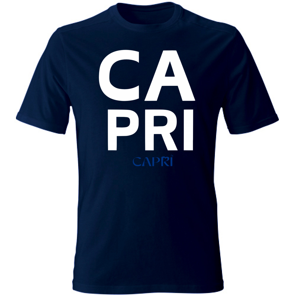 T-Shirt Unisex Large CAPRI DESIGN SCRITTA BIANCA