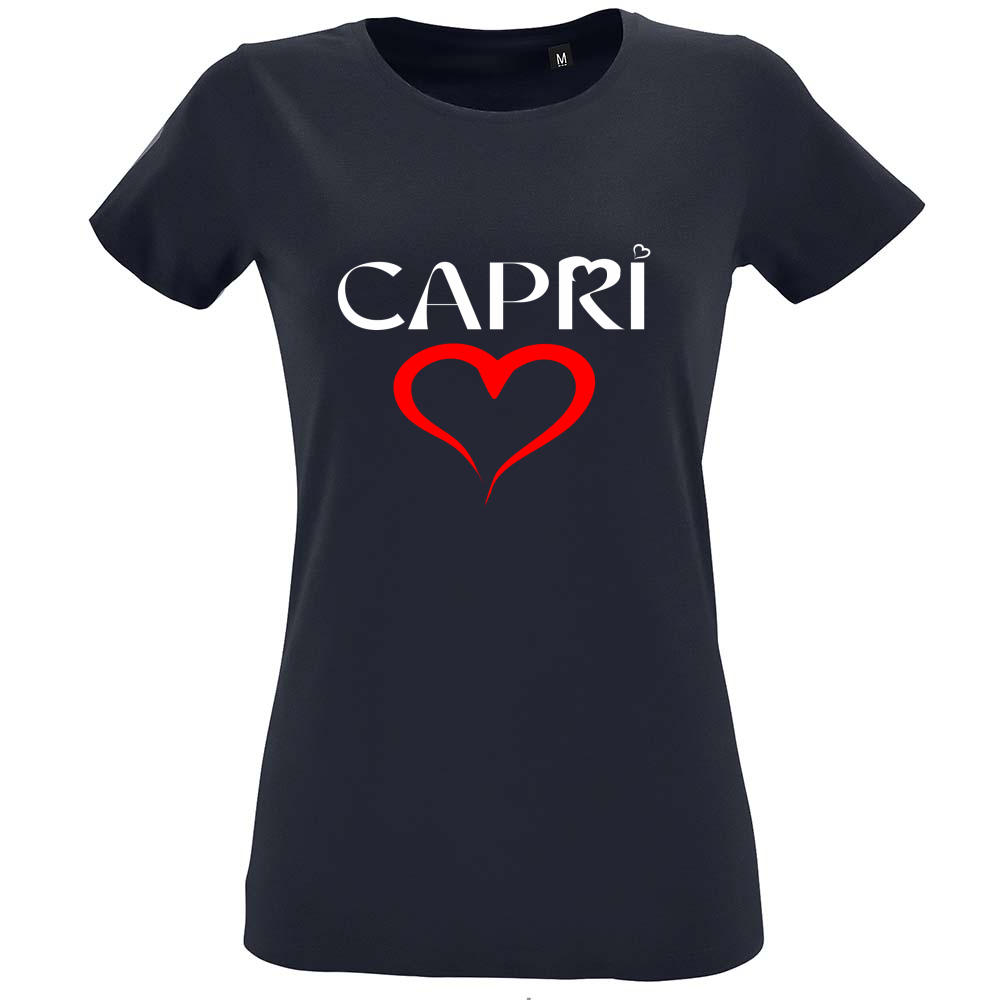 T-Shirt Women Fit HEART CAPRI RED
