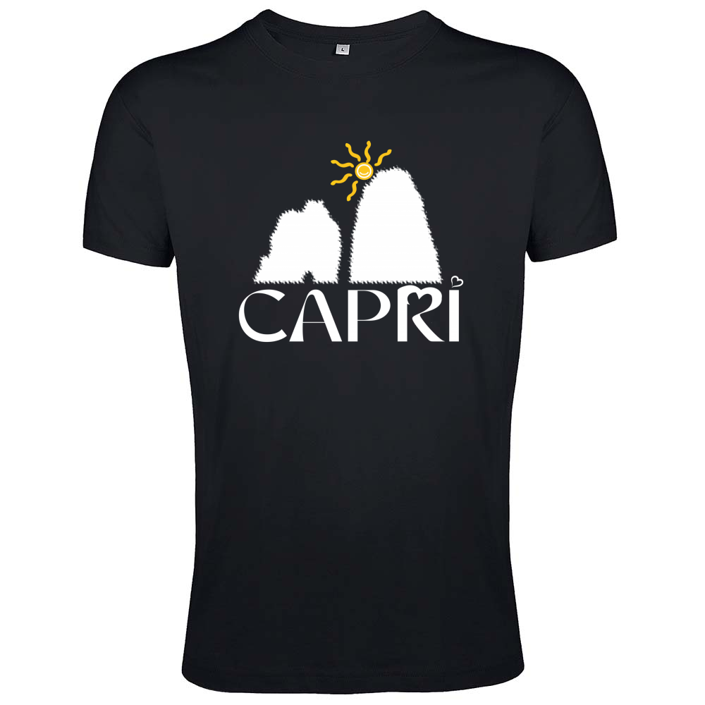 Men Fit T-Shirt CAPRI HAPPY FARAGLIONI WHITE